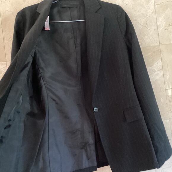 Demoo Parkchoonmoo Black Pinstripe Blazer Size 4, Wool Vintage Dark Academia - Picture 8 of 11